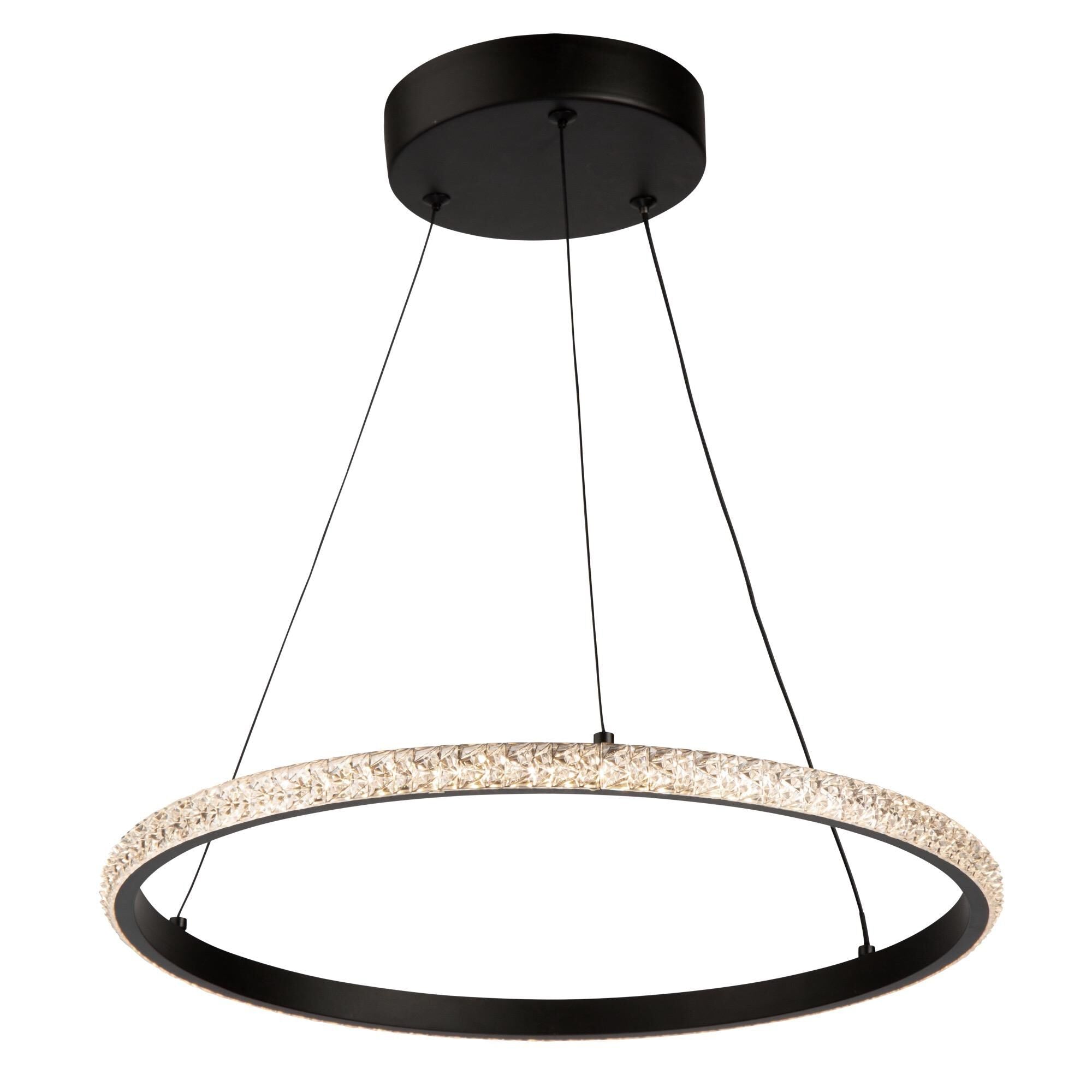 Artcraft Nova 15 Inch LED Large Pendant Nova - AC6710BK - Coastal Glam