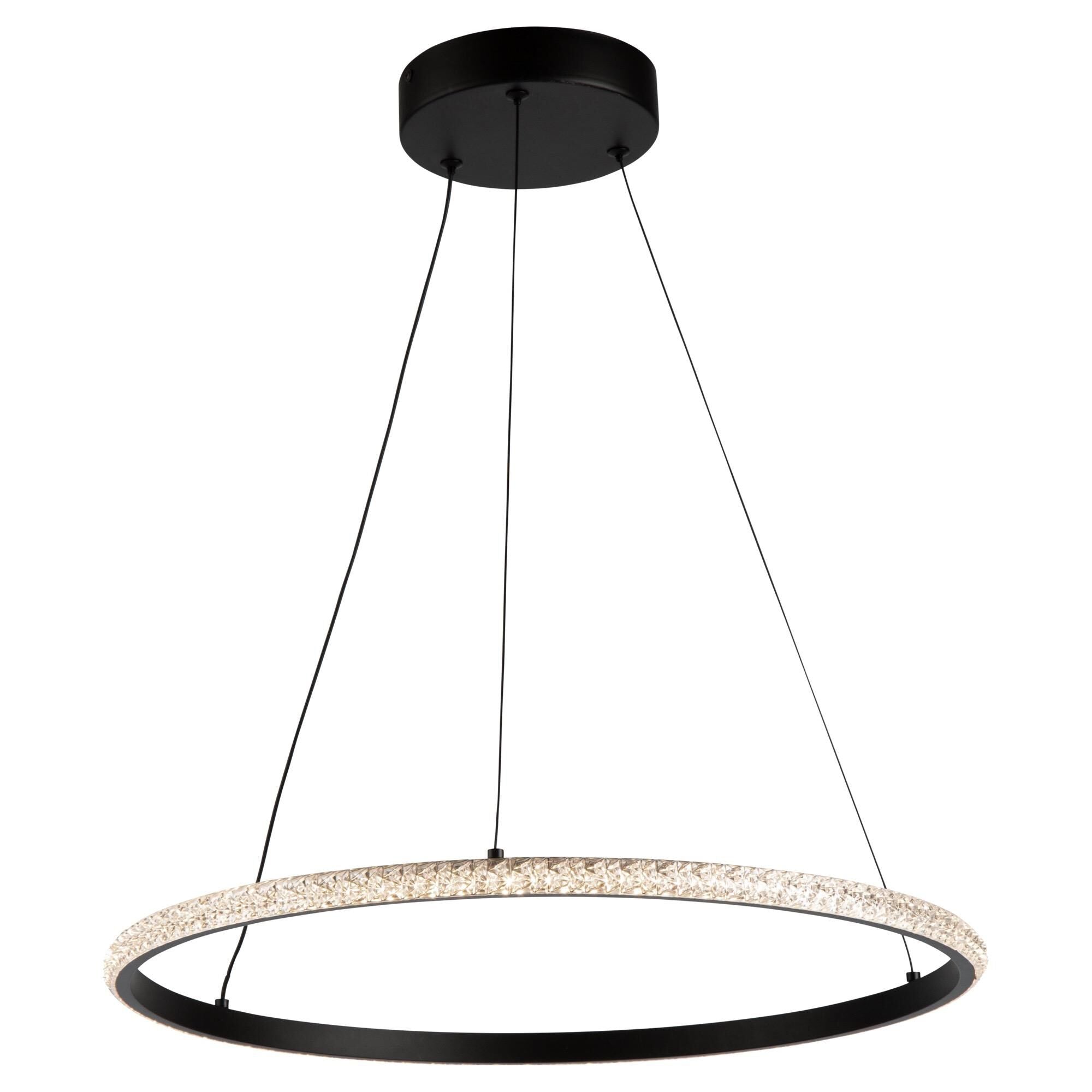Artcraft Nova 19 Inch LED Large Pendant Nova - AC6711BK - Coastal Glam