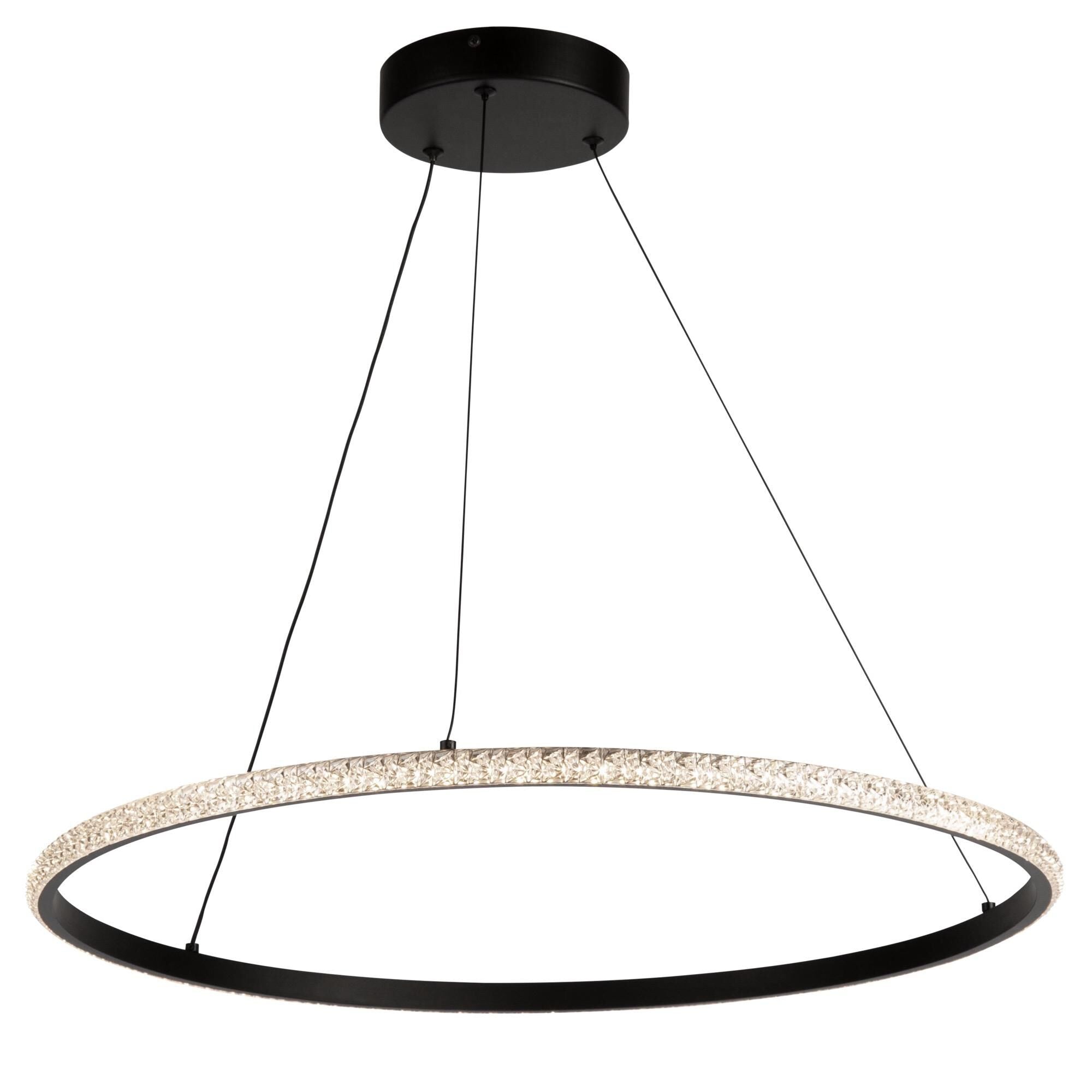 Artcraft Nova 23 Inch LED Large Pendant Nova - AC6712BK - Coastal Glam