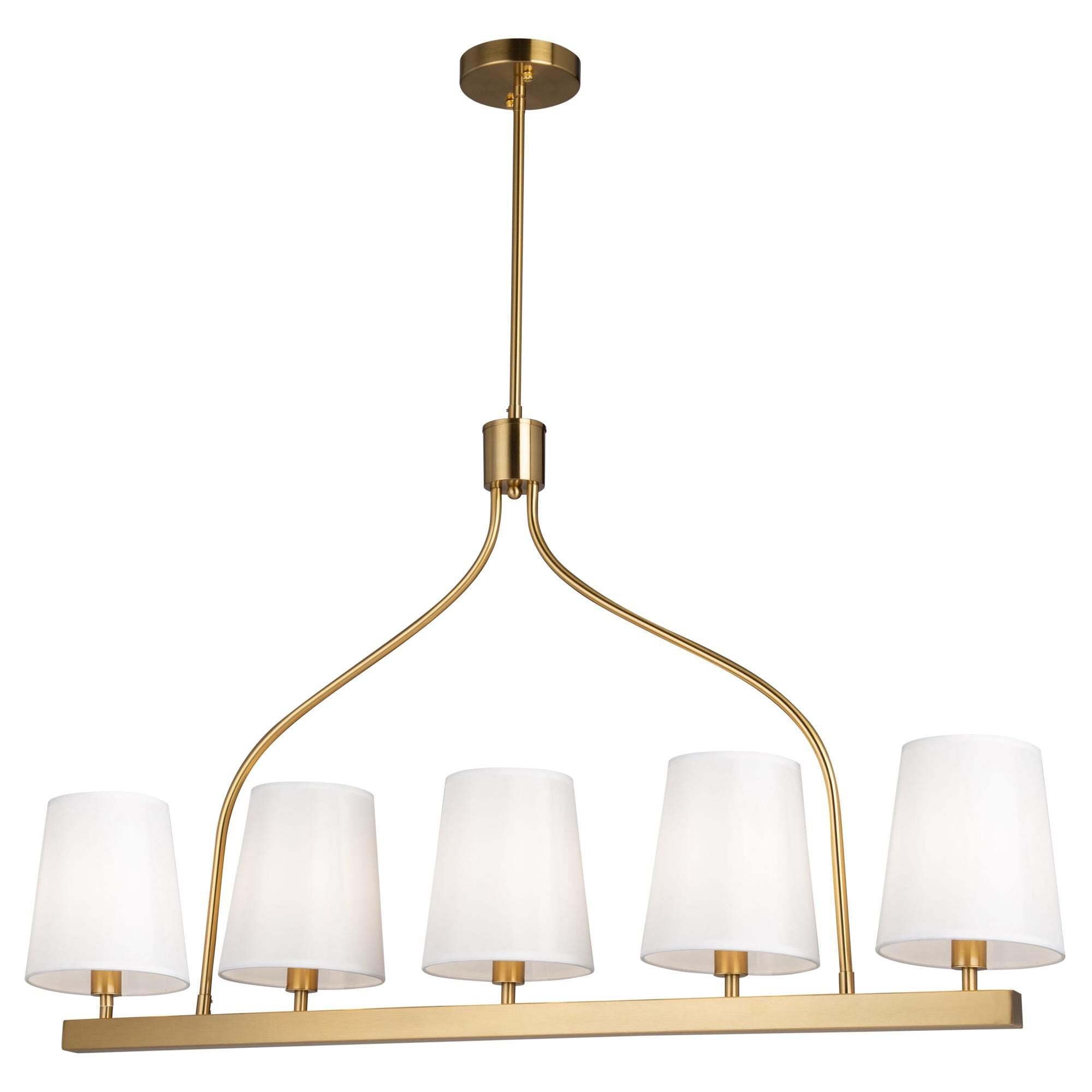 Artcraft Steven Sabados (S & C) Rhythm 40 Inch 5 Light Linear Suspension Light Rhythm - SC13336BG - Traditional