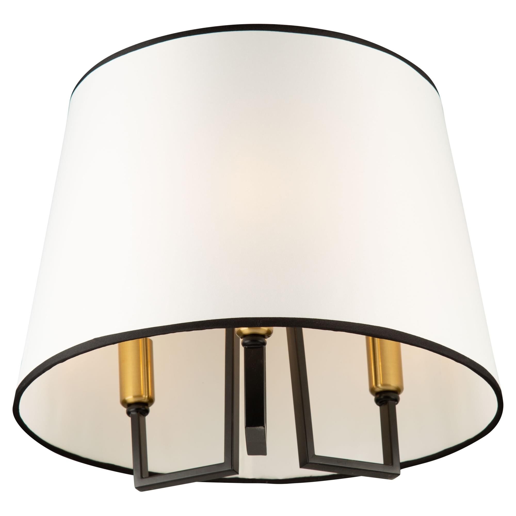 Artcraft Steven Sabados (S & C) Coco 15 Inch 3 Light Semi Flush Mount Coco - SC13344BK - Transitional