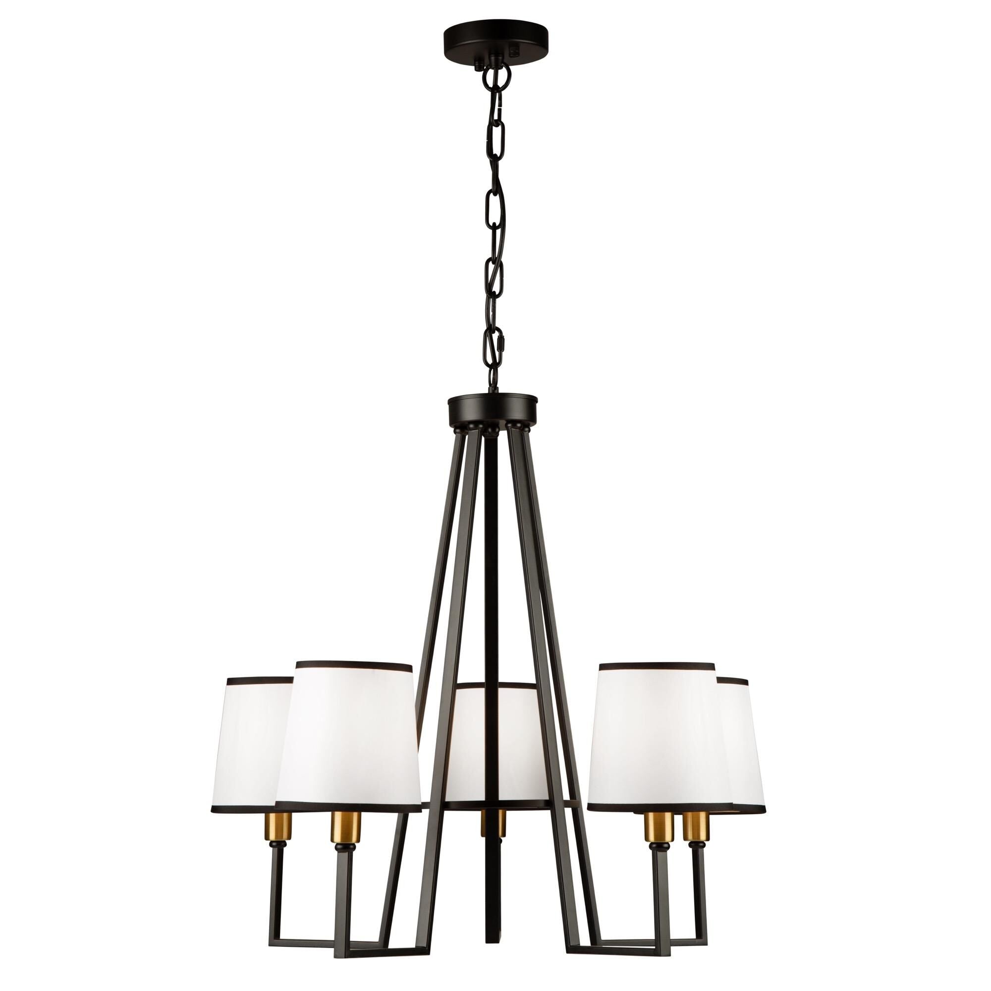 Artcraft Steven Sabados (S & C) Coco 25 Inch 5 Light Chandelier Coco - SC13345BK - Transitional