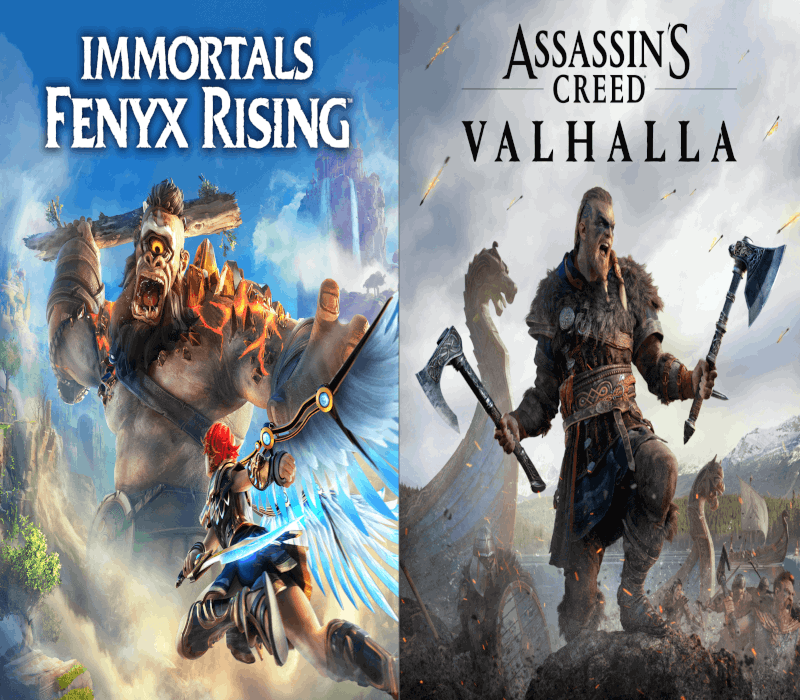 Assassin's Creed Valhalla + Immortals Fenyx Rising Bundle US XBOX One - Xbox Series X|S CD Key