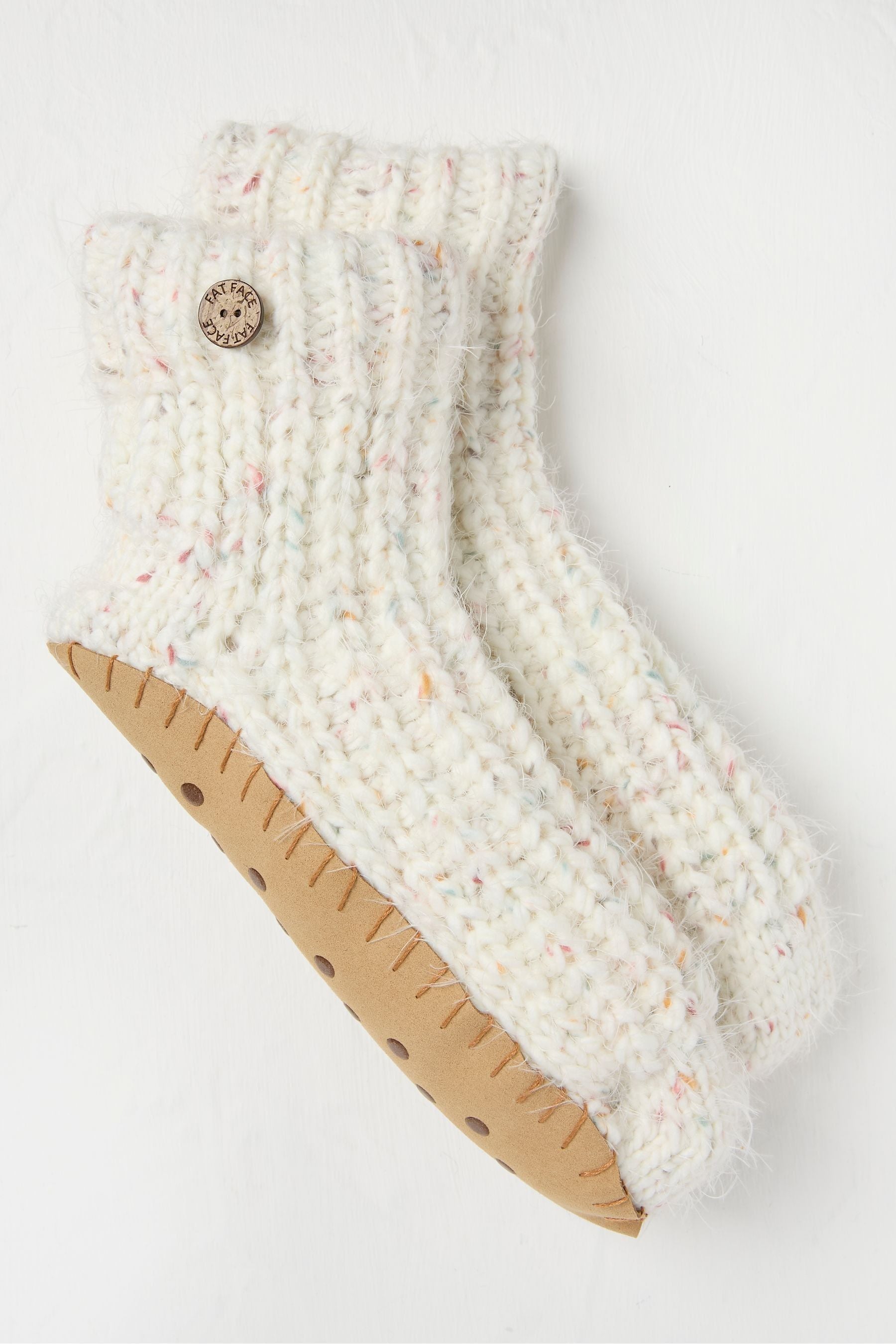 Fat Face - Cream Nep Slipper Socks