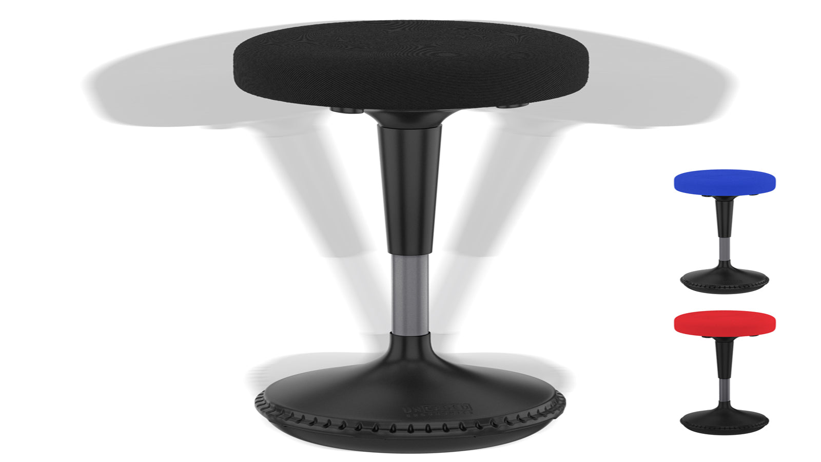 Uncaged Ergonomics Wobble Stool Standing Desk Balance Black