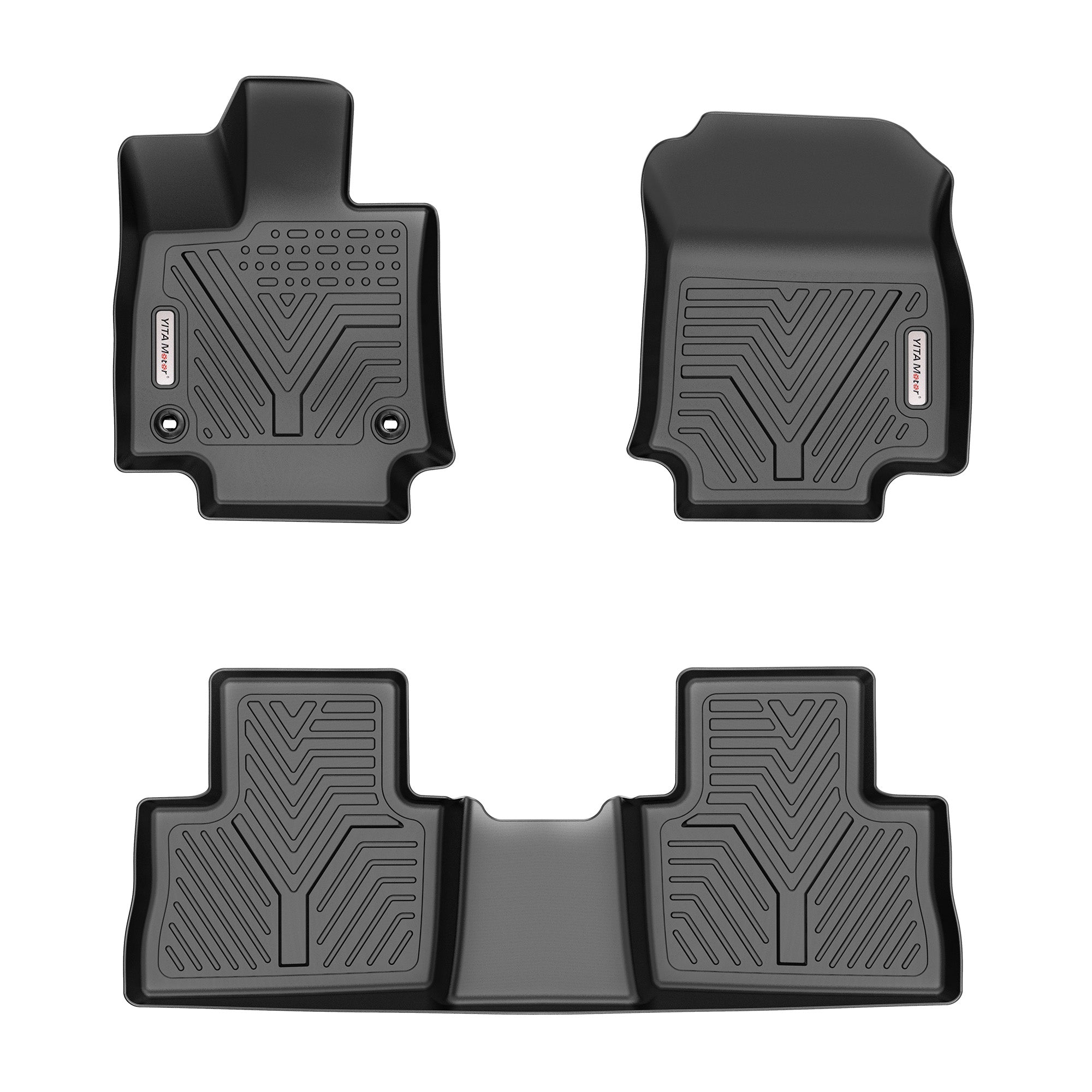 YITAMOTOR® 2019-2025 Toyota RAV4 Floor Mats 1st & 2nd Row All-Weather Protection