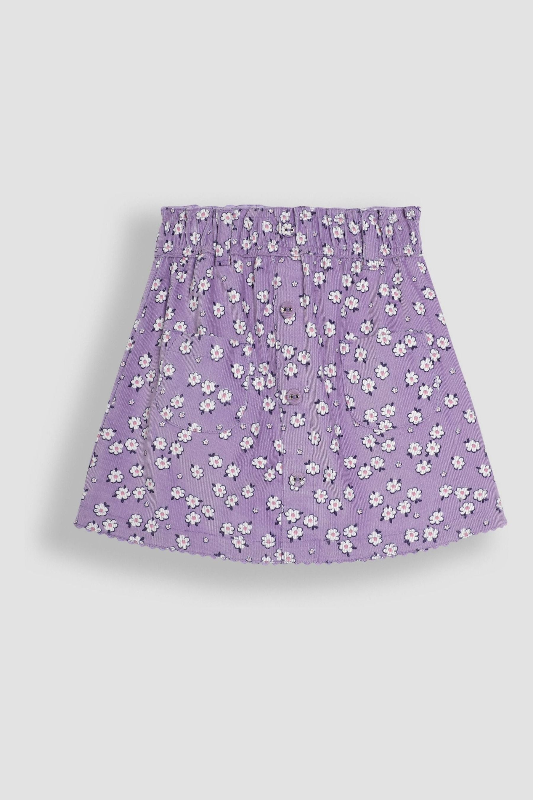 Lilac Paper Bag Waistband Cord Skirt 1.5-2 Yrs