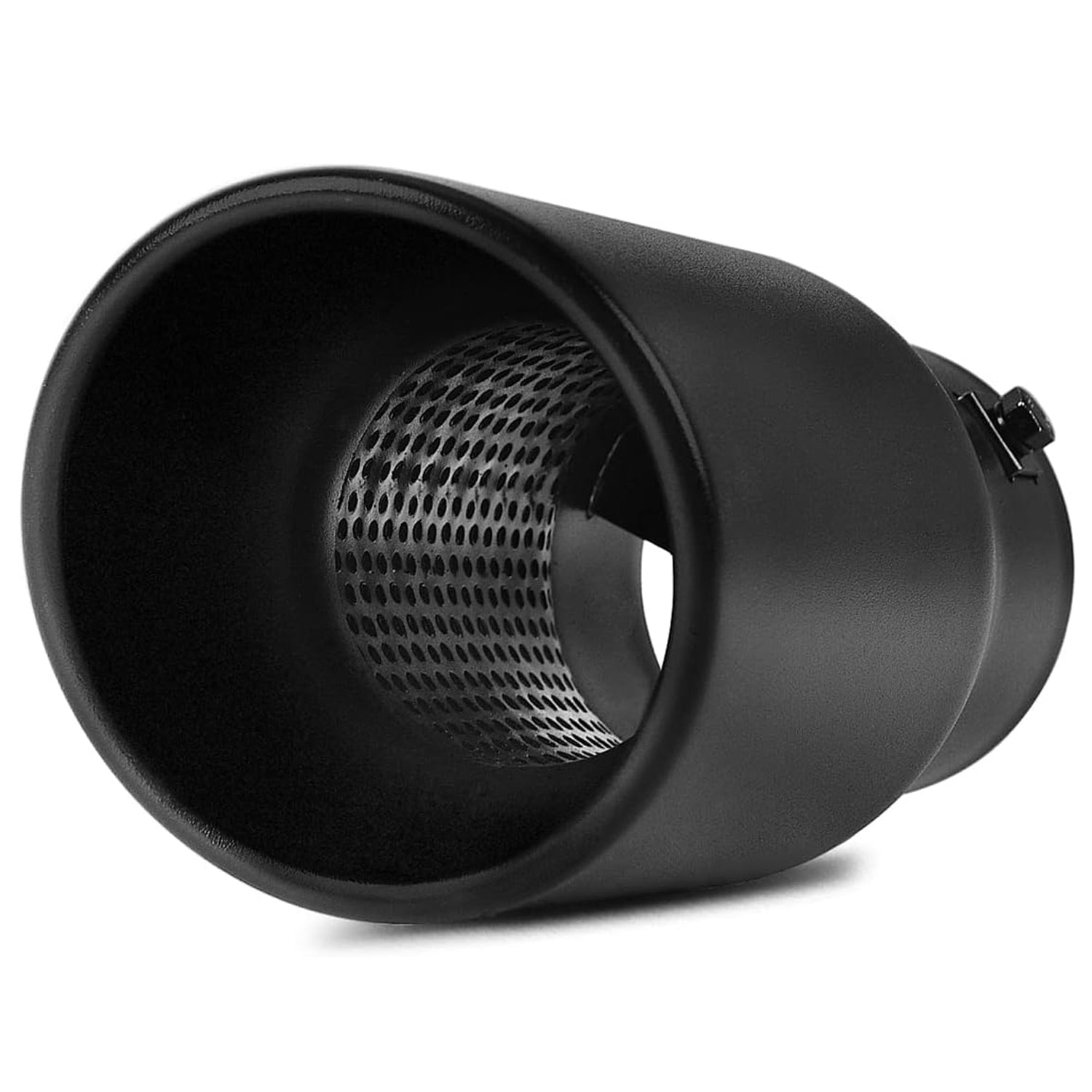 YITAMOTOR 1.5-2.5 Inch Exhaust Tip, 1.5"-2.5" Inlet 4" Outlet 9" Long Black Powdercoat Exhaust Tip with Clamps and Adapters