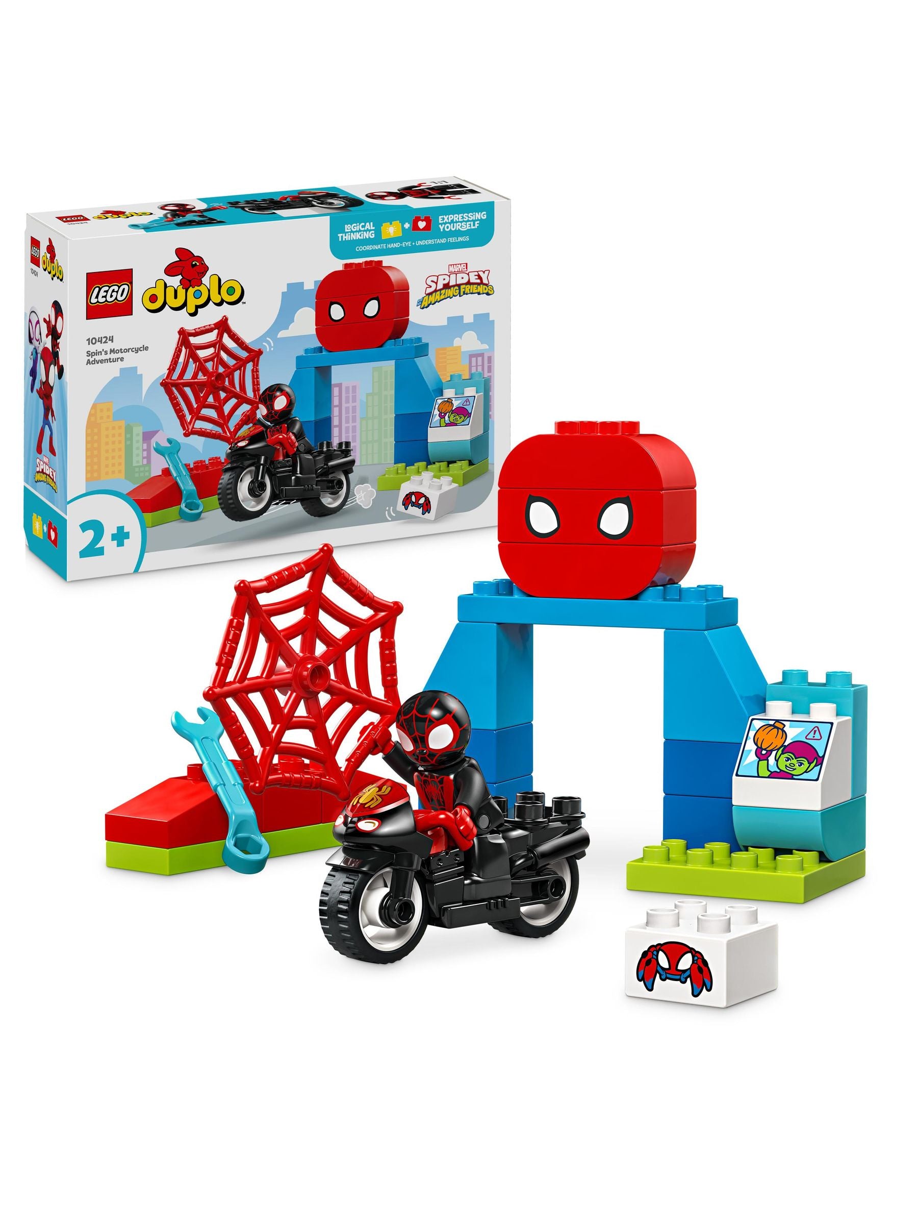 LEGO DUPLO Marvel Spins Motorcycle Adventure Set ONE