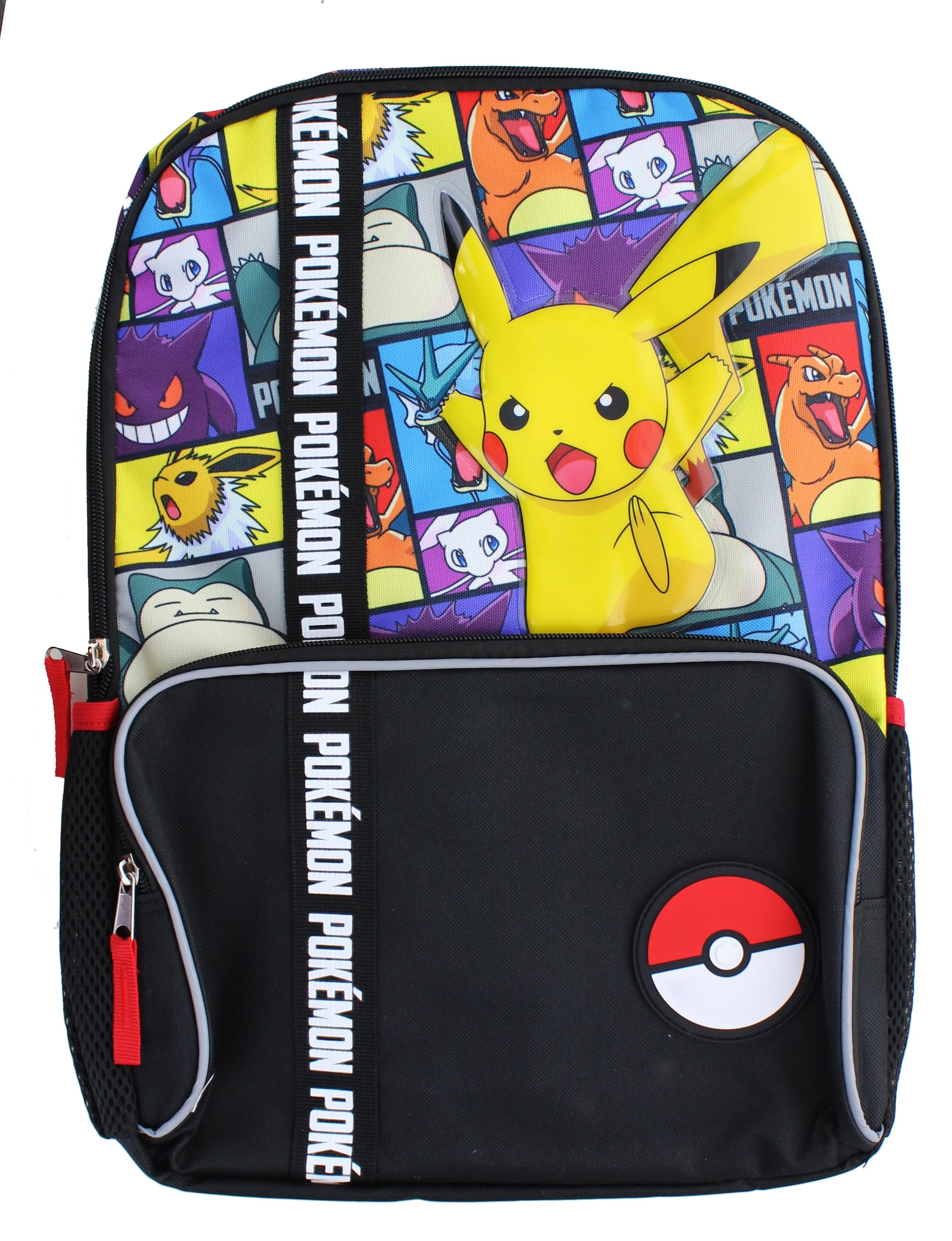 Pokemon Pikachu & Pokeball 16 Inch Kids Backpack