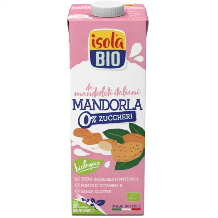 Abafoods srl Boisson au lait d'amande 0% sucre Isola Bio® 1 litre