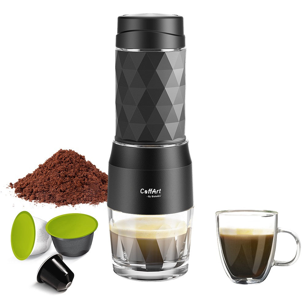BioloMix HS8439 Portable Coffee Maker Black