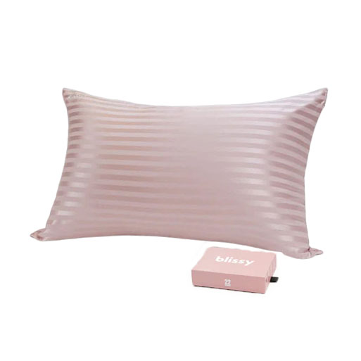 Silk Pillowcase - King - Pink Stripped