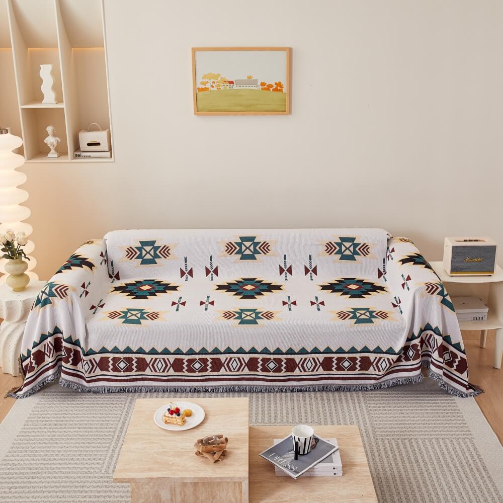 Bohemian Pattern Furniture Protection Sofa Decor Wear-Resistant Couch Cover, Style 5# - 70.87*90.55 in