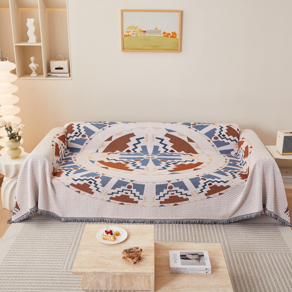 Bohemian Pattern Furniture Protection Sofa Decor Wear-Resistant Couch Cover, Style 1# - 70.87*118.11 in