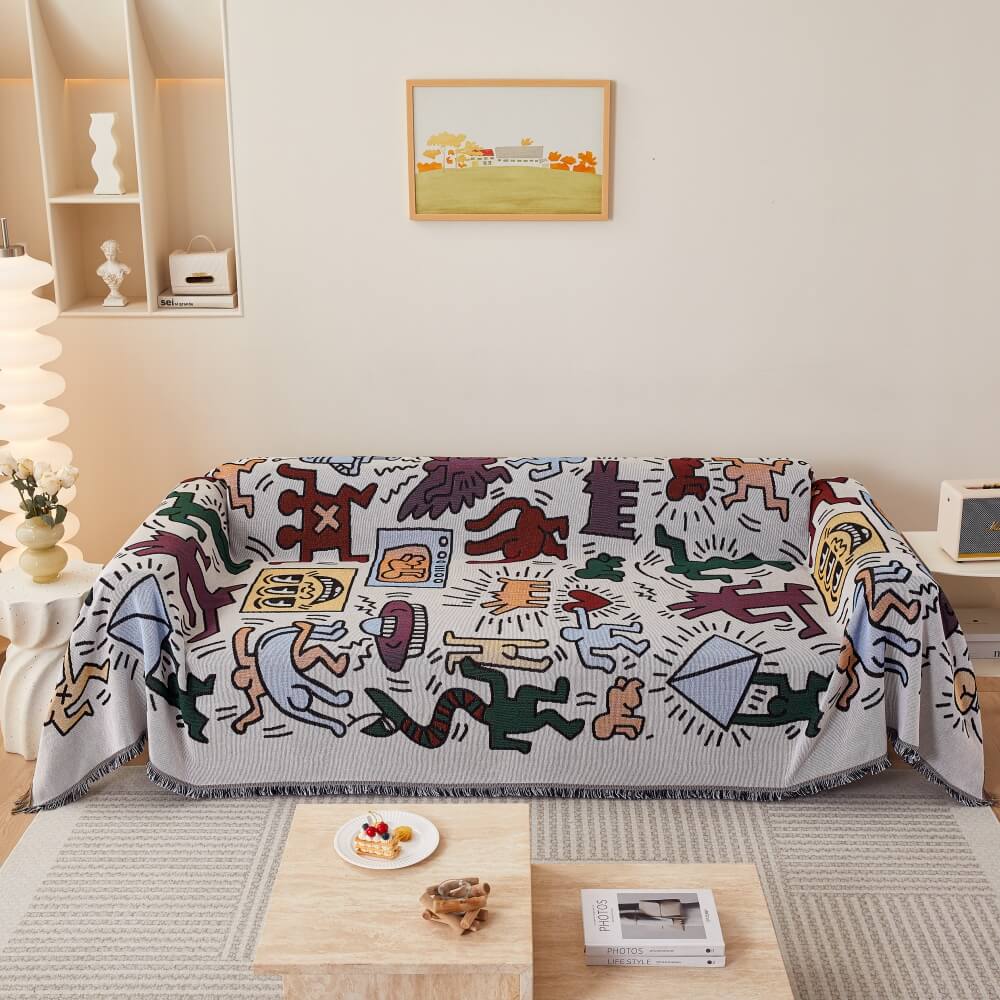 Bohemian Pattern Furniture Protection Sofa Decor Wear-Resistant Couch Cover, Style 2# - 70.87*133.86 in