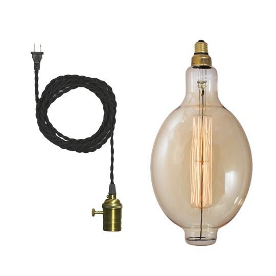 Bulbrite Mini Pendant - LED4BT56-22K-FIL-PEND-HW-NAT-WHT-SILV - Industrial