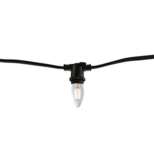 Bulbrite String Light - STRING10-E12-BLACK-LED2B11-KT - Transitional