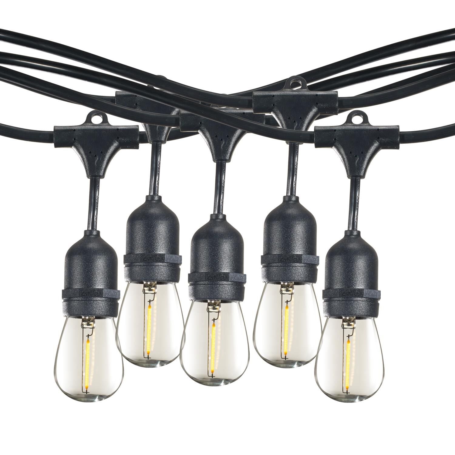 Bulbrite 0 Watt String Light - STRING12L-30FT-30IN-E26-BLACK-LED-S14
