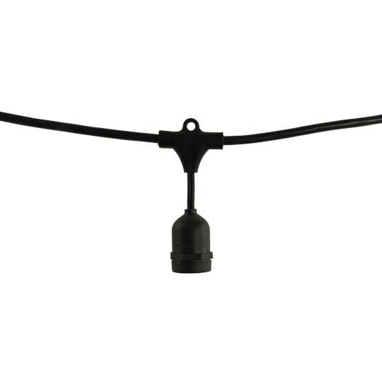 Bulbrite 11 Watt String Light - STRING15L-48FT-36IN-E26-BLACK - Modern Contemporary