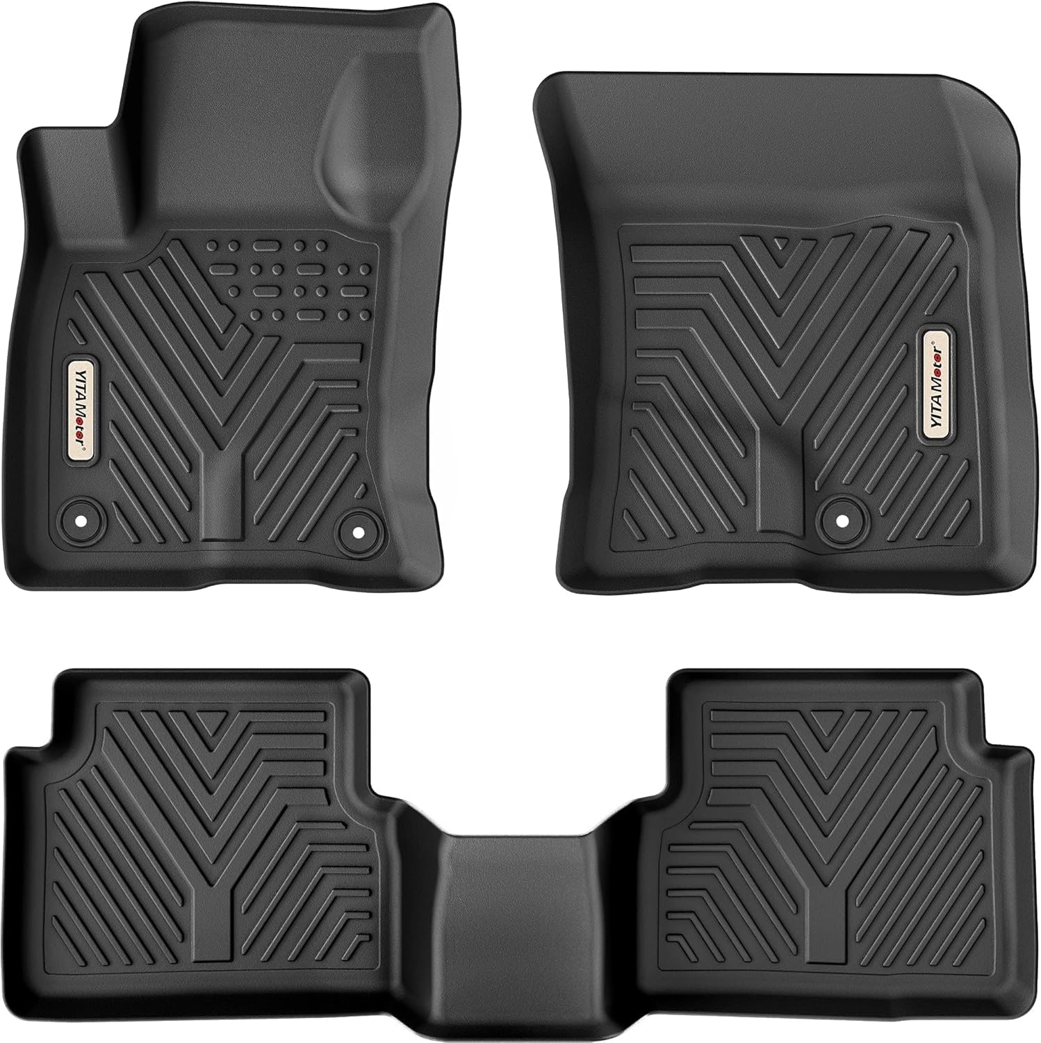 Custom Fit All-Weather Floor Mats for 2021-2025 Ford Bronco Sport – 2-Row TPE Liners | Heavy-Duty Protection