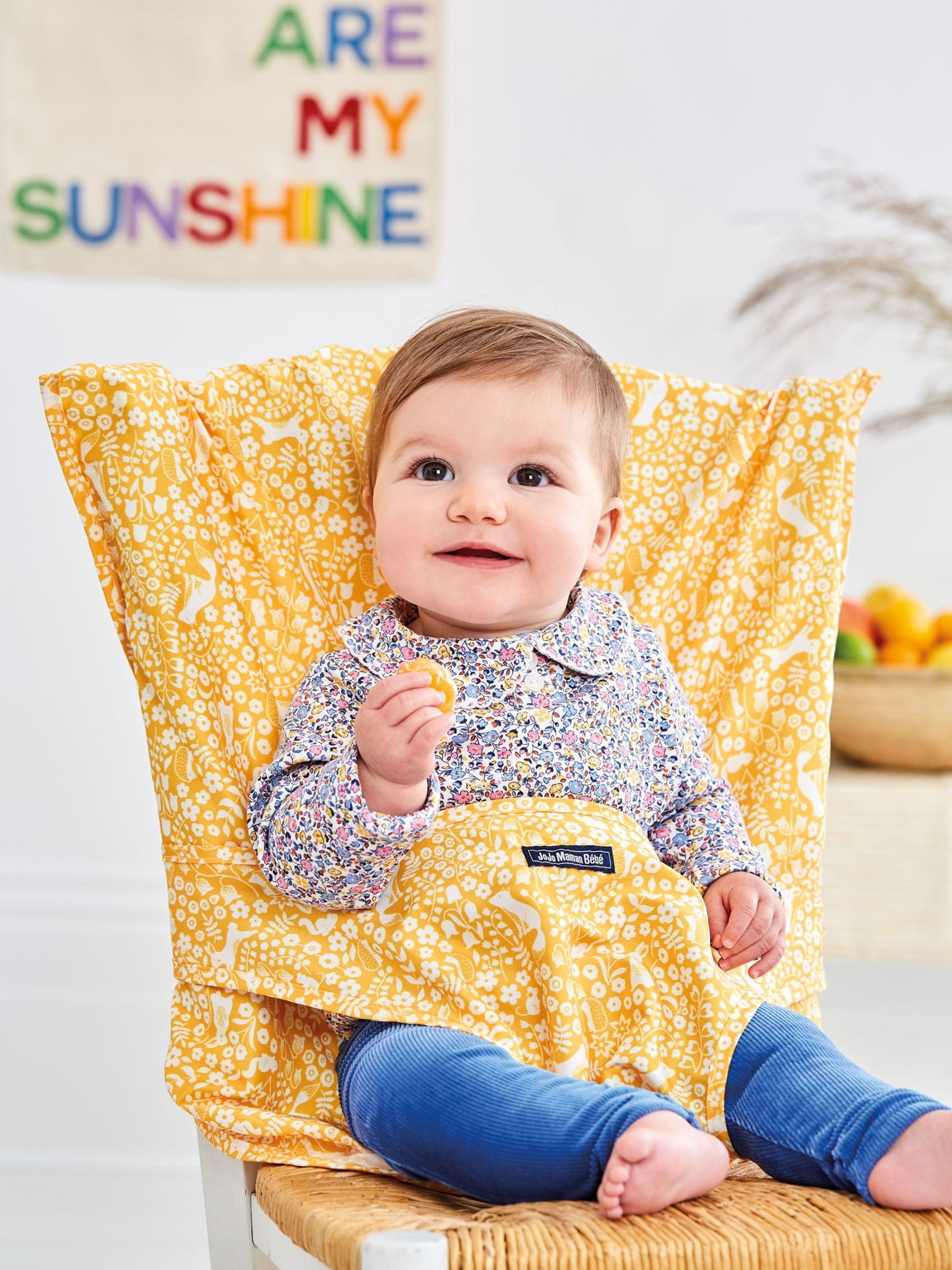 Mustard Woodland Pack-Away Pocket Highchair ONE