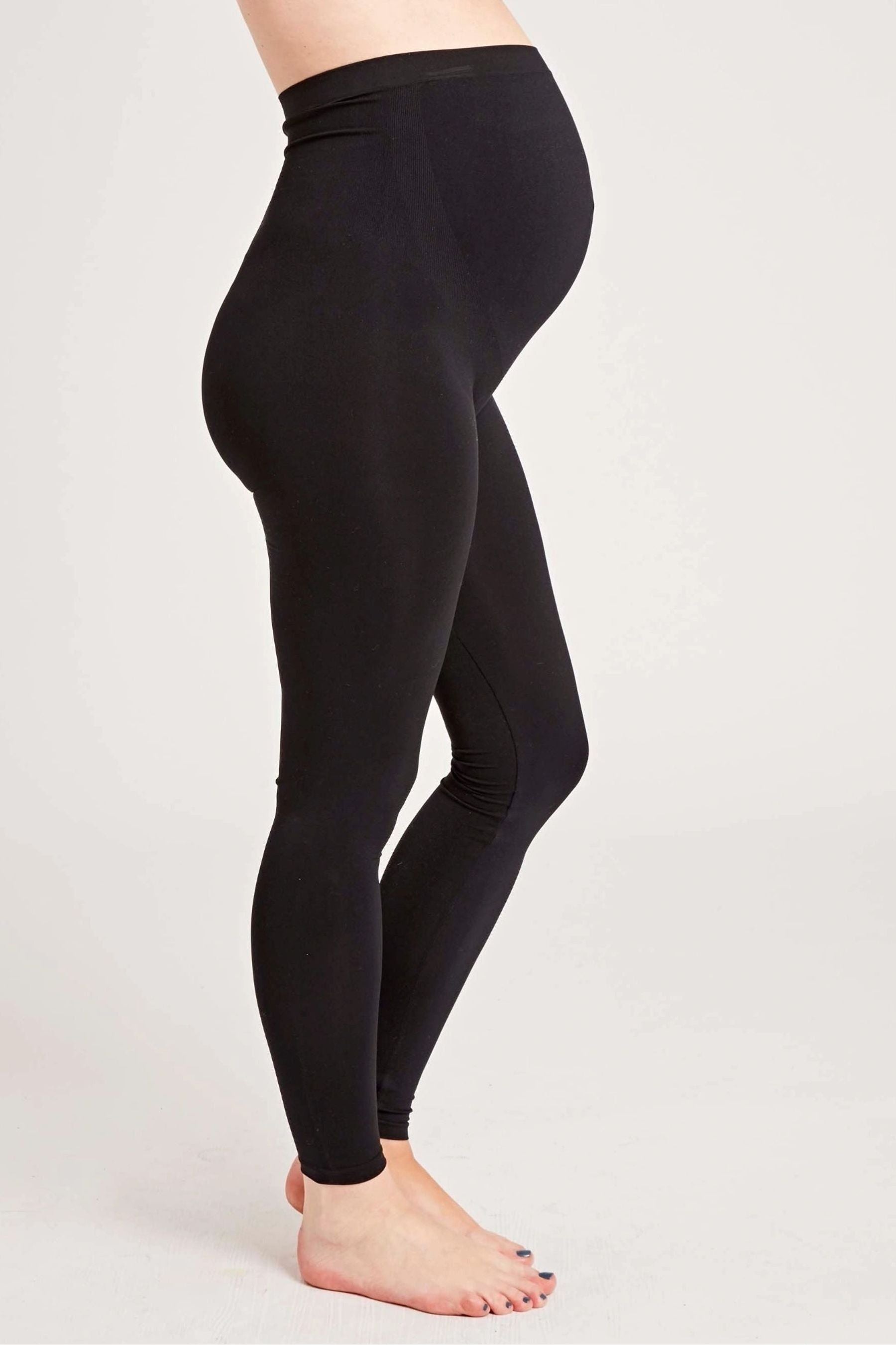 Black Support Maternity Leggings Small