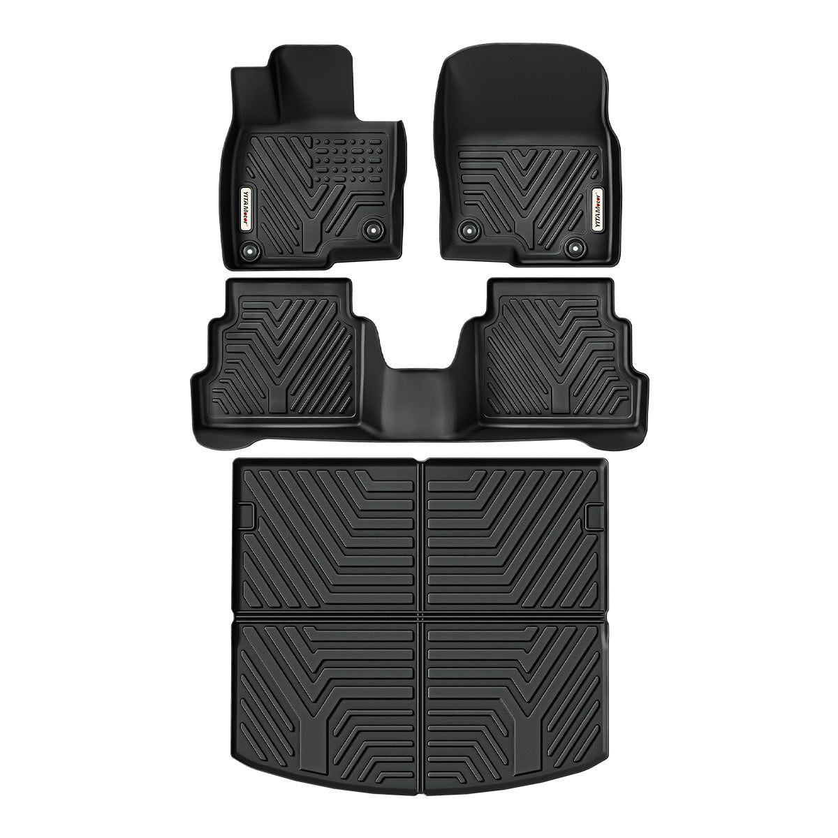 Custom Fit All-Weather Floor Mats & Cargo Liner for 2017-2025 Mazda CX-5, 2-Row TPE Liners Set, Black