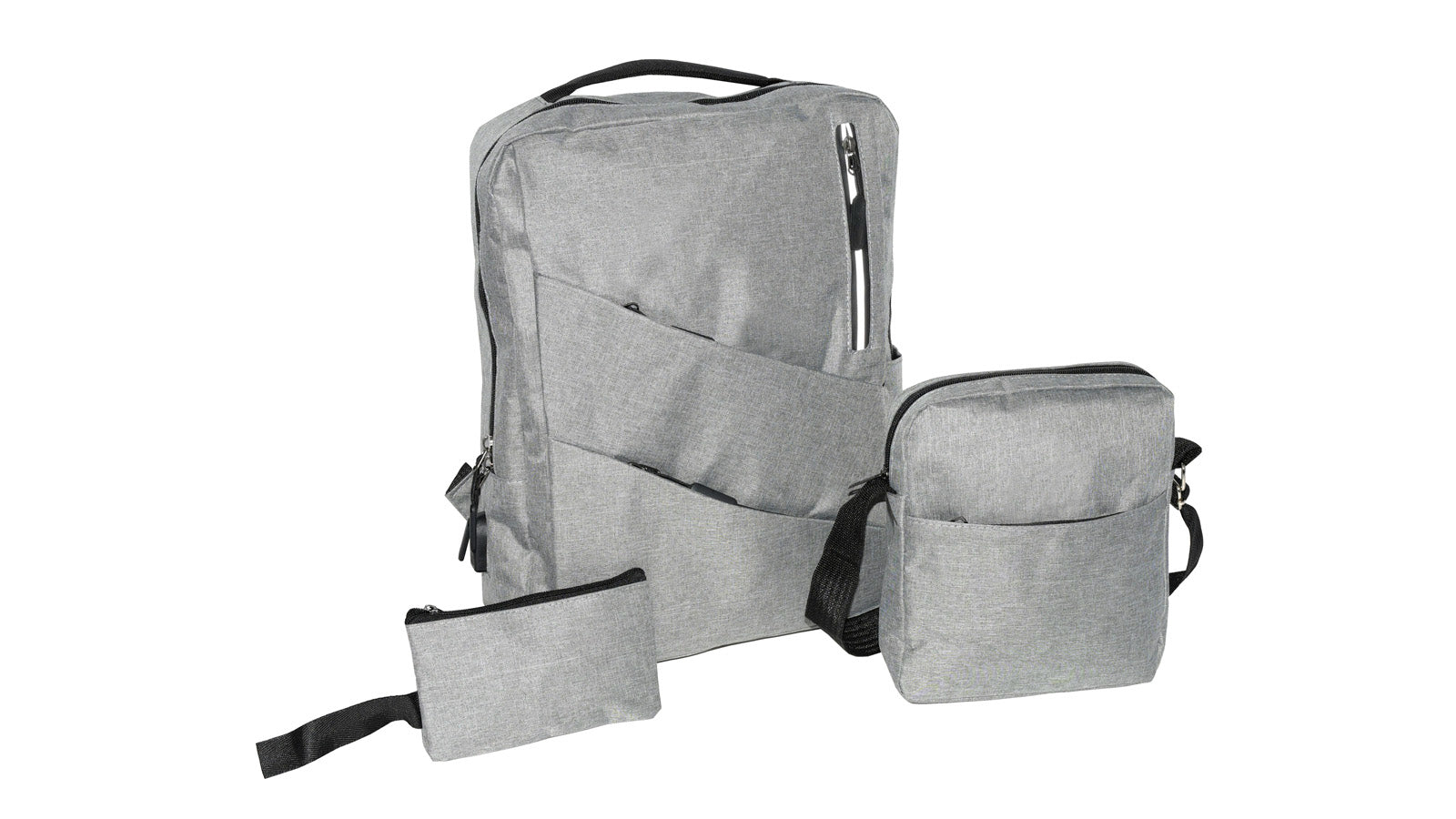 CBM Inc. Club Rochelier 3-Piece Backpack Set Grey