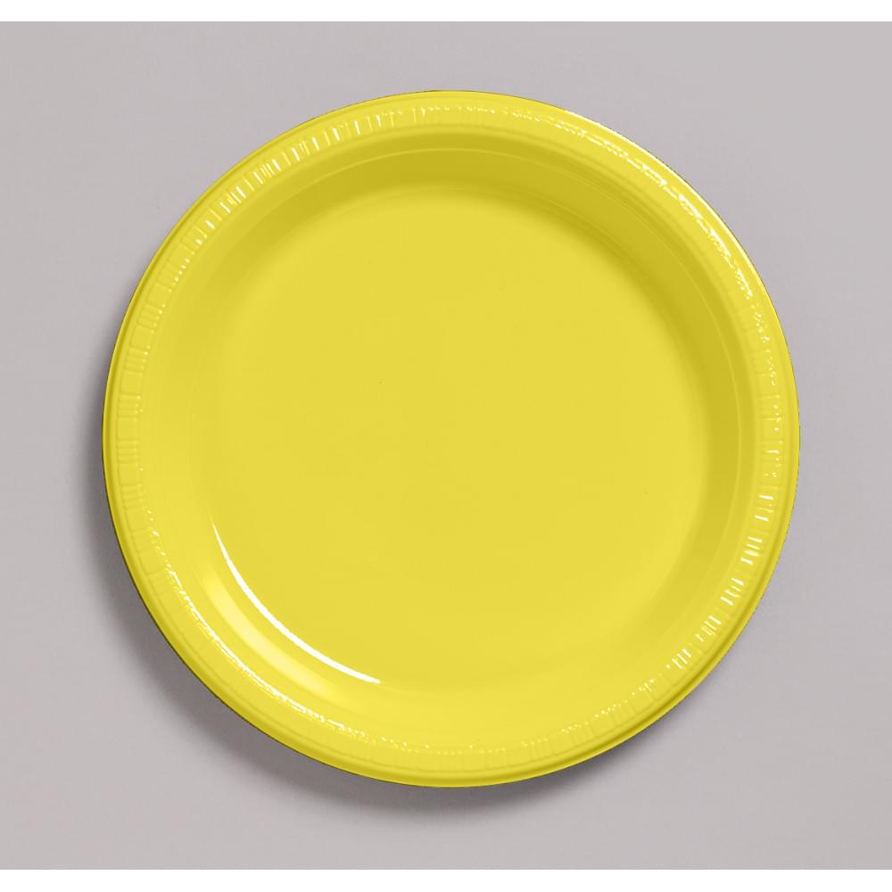 Touch Of Color 20 Count 7" Heavy Duty Plastic Plates Mimosa