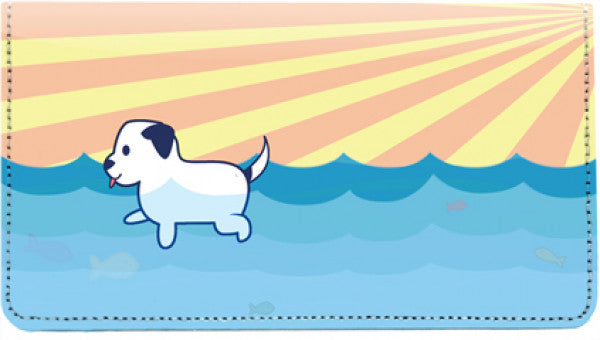 Dog Days of Summer Leather Checkbook Cover