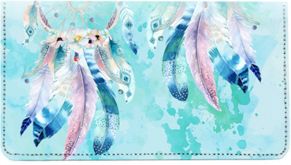 Dream Catchers Leather Checkbook Cover