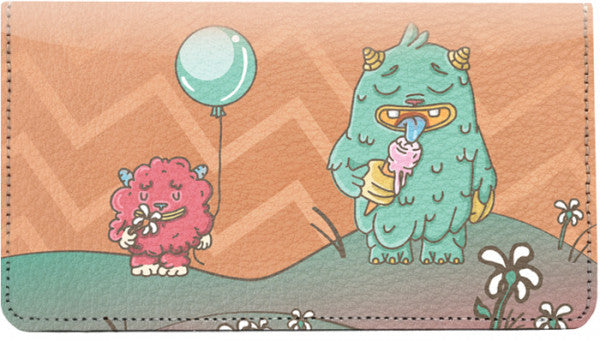 Monsters Leather Checkbook Cover