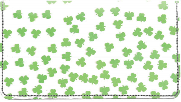 More Clovers Leather Checkbook Cover