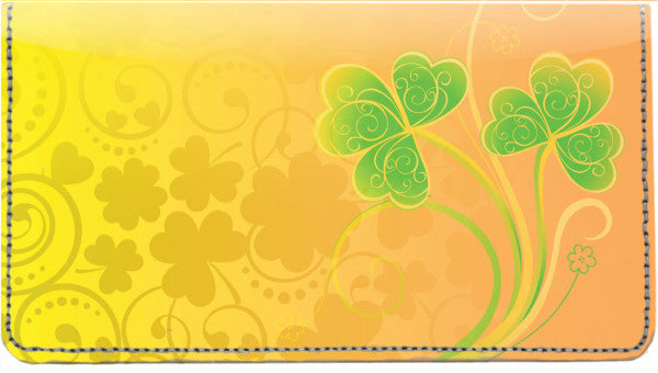 Shamrock Shuffle Leather Checkbook Cover