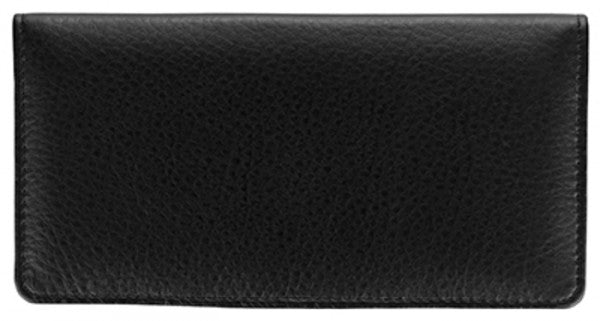 Black Leather Side Tear Checkbook Cover