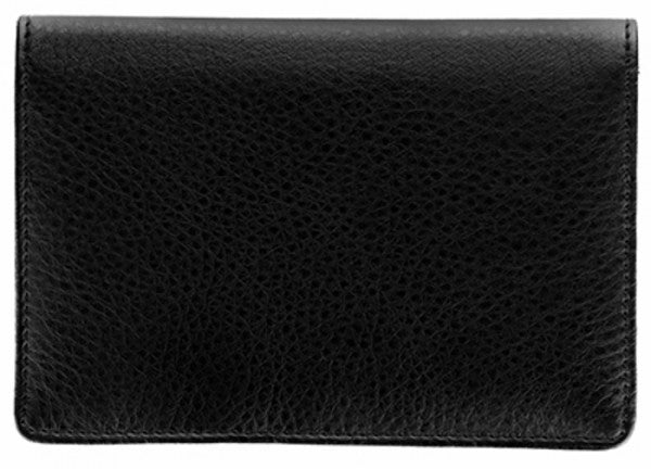 Black Leather Top Stub Checkbook Cover