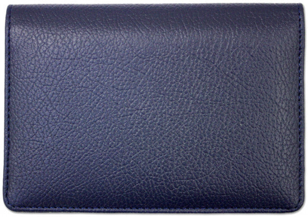 Blue Leather Top Stub Checkbook Cover