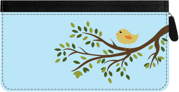 Feathered Friends Zippered Checkbook Cover