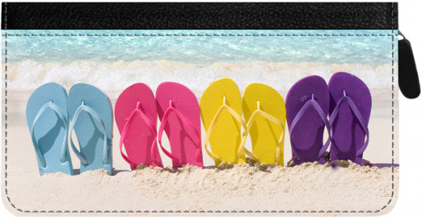 Flip Flop Zippered Checkbook Cover