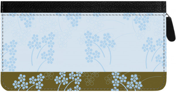 Soft Vines Zippered Checkbook Cover