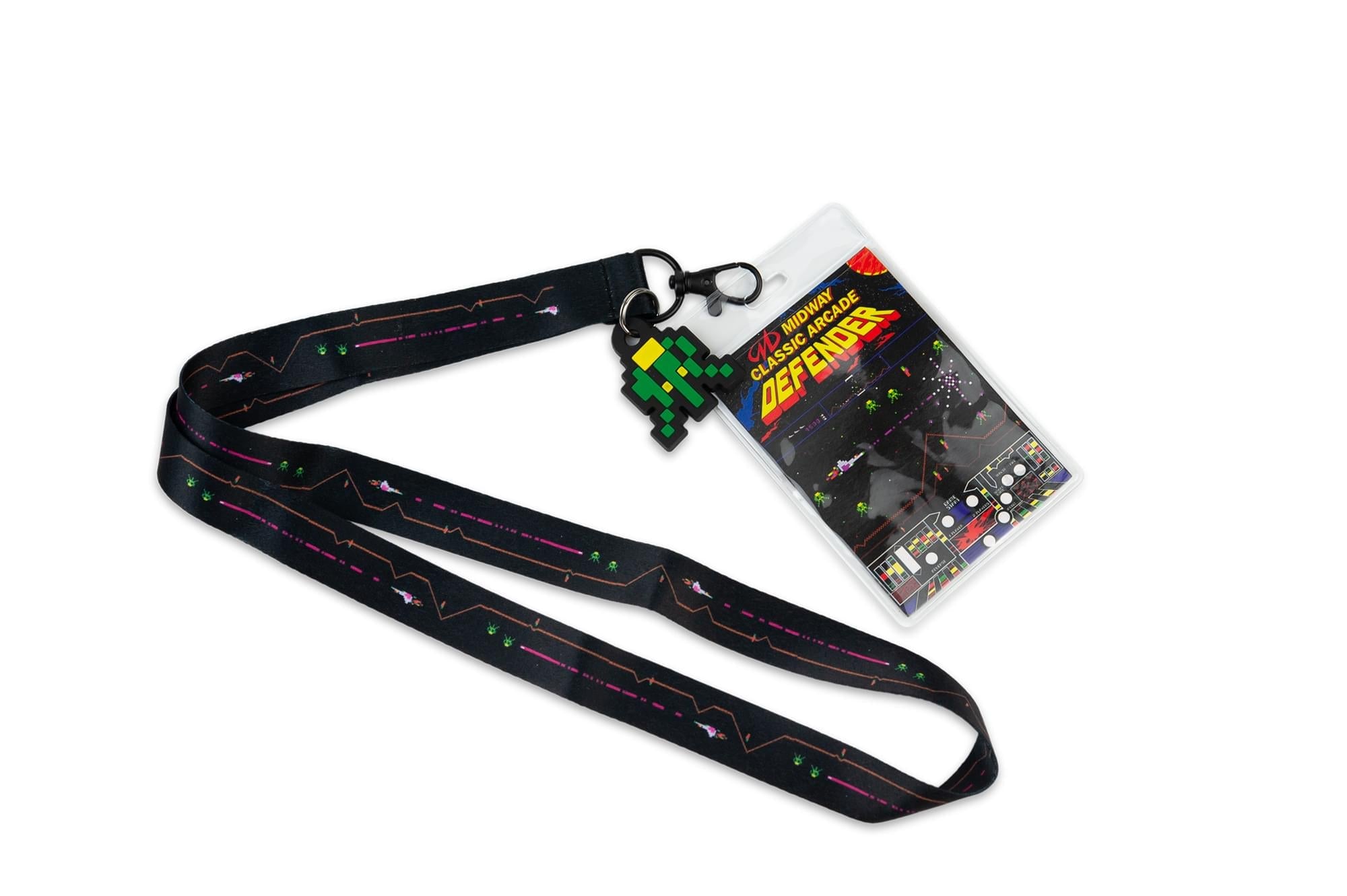 Midway Arcade Games Lanyard w- ID Holder & Charm - Defender