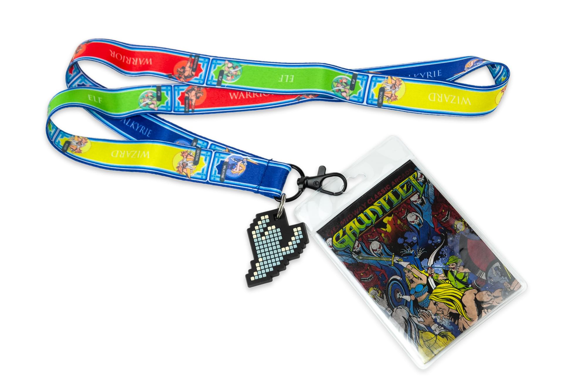 Midway Arcade Games Lanyard w- ID Holder & Charm - Gauntlet