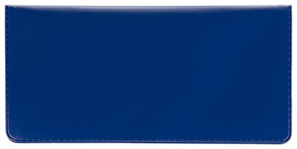 Blue Vinyl Side Tear Checkbook Cover