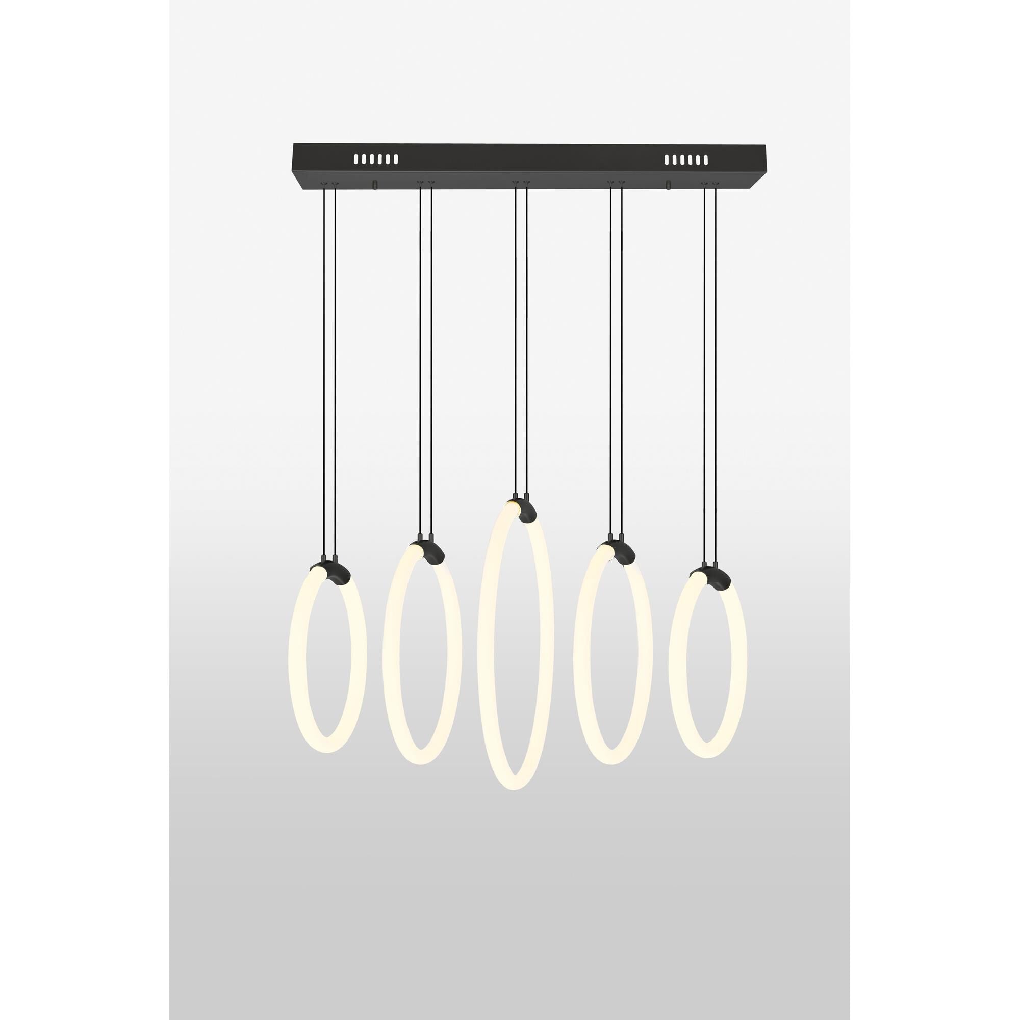 CWI Lighting Hoops 23 Inch LED Linear Suspension Light Hoops - 1273P23-5-101-RC - Modern Contemporary