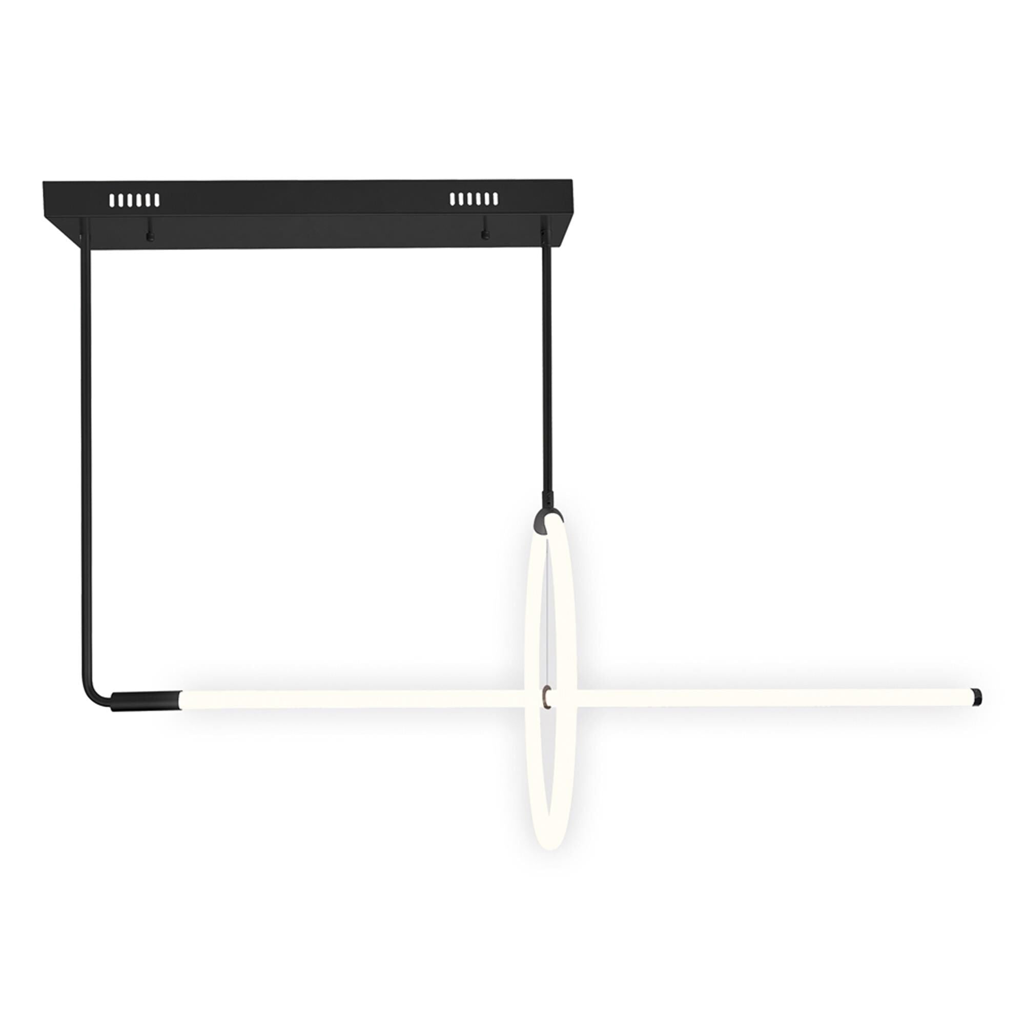 CWI Lighting Hoops 40 Inch LED Linear Suspension Light Hoops - 1273P40-2-101-RC - Modern Contemporary