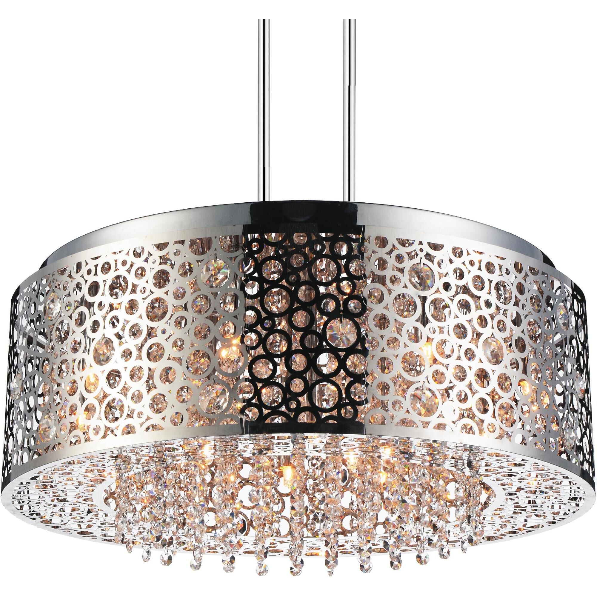 CWI Lighting Bubbles 24 Inch 9 Light Chandelier Bubbles - 5536P24ST - Modern Contemporary