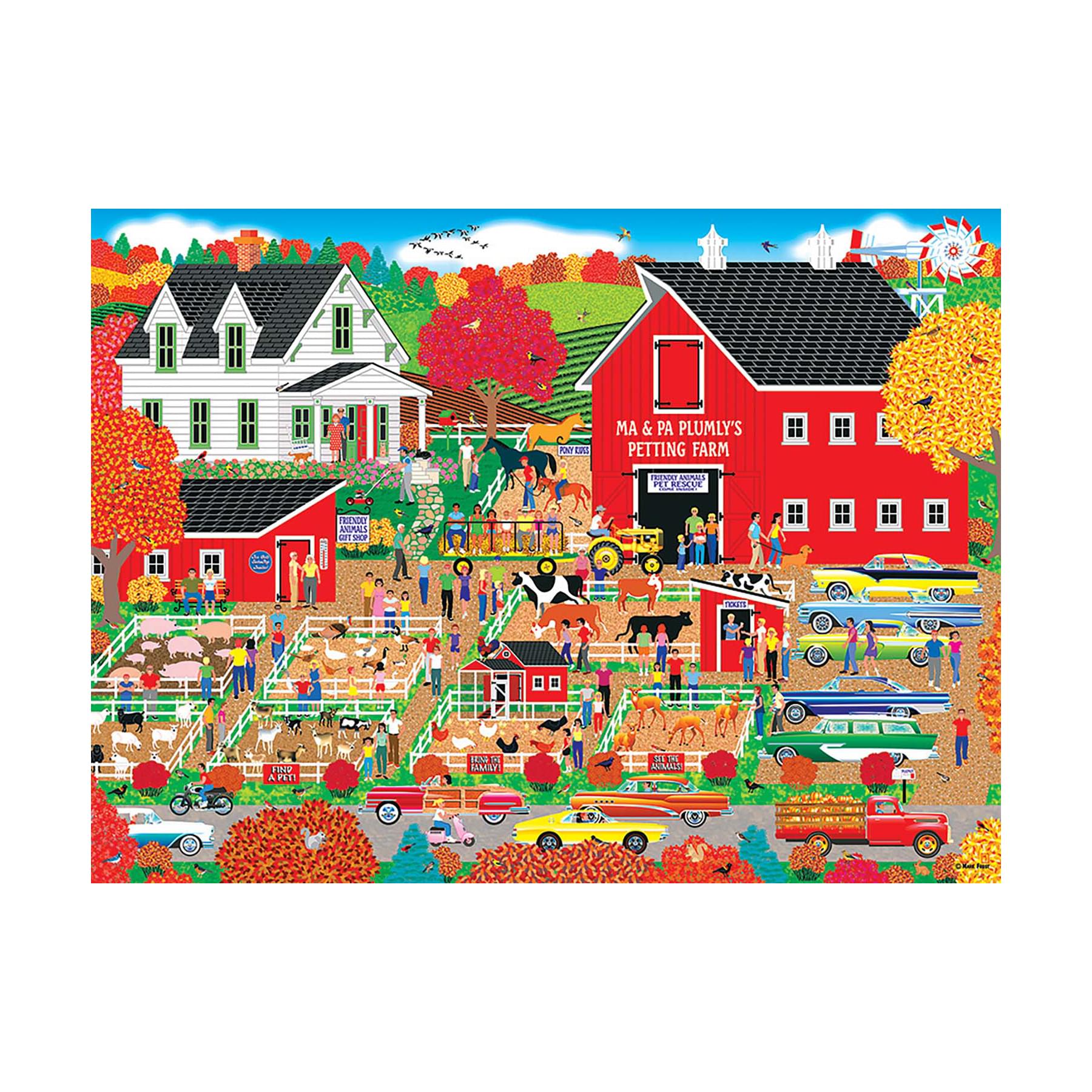 Plumly's Petting Farm 1000 Piece Jigsaw Puzzle