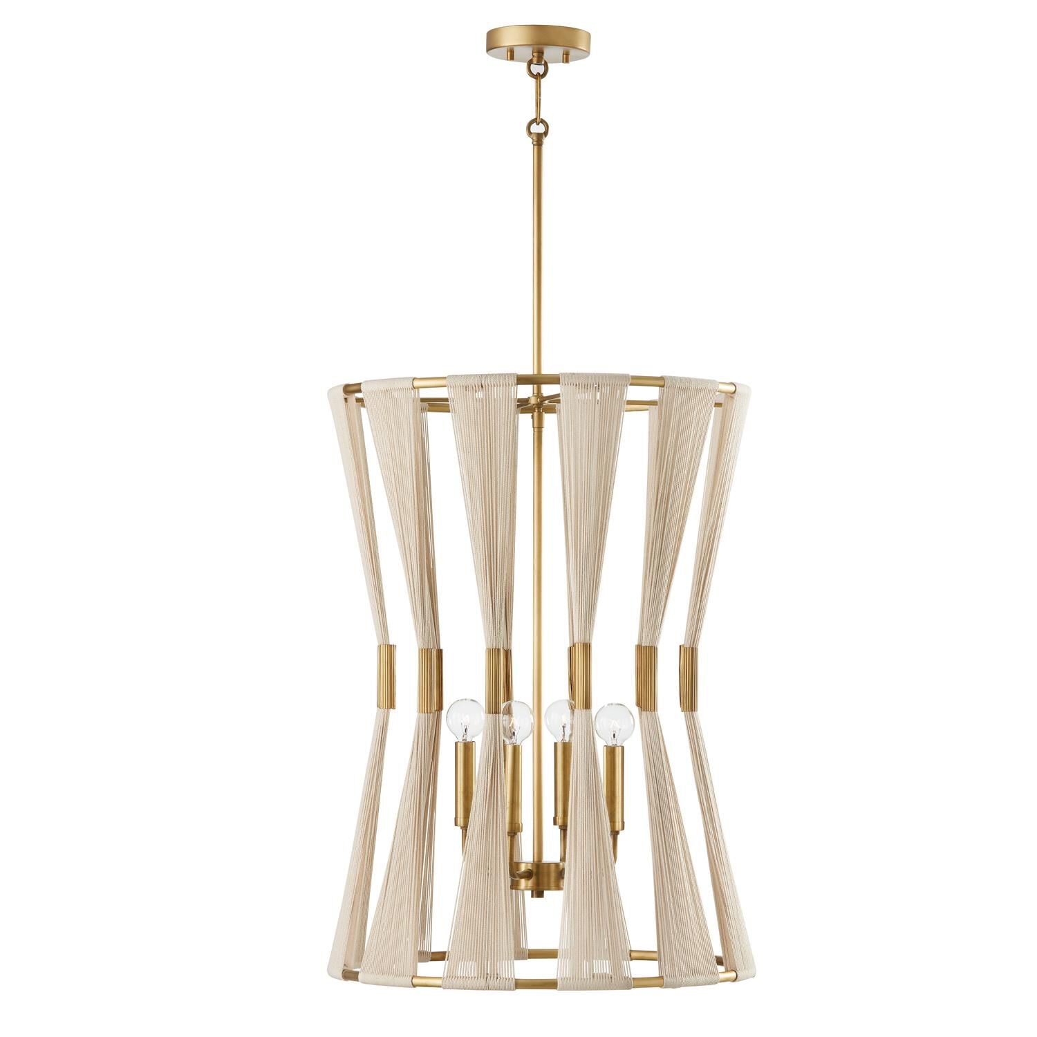 Capital Lighting Fixture Company Bianca 19 Inch Cage Pendant Bianca - 541141NP - Mid-Century Modern