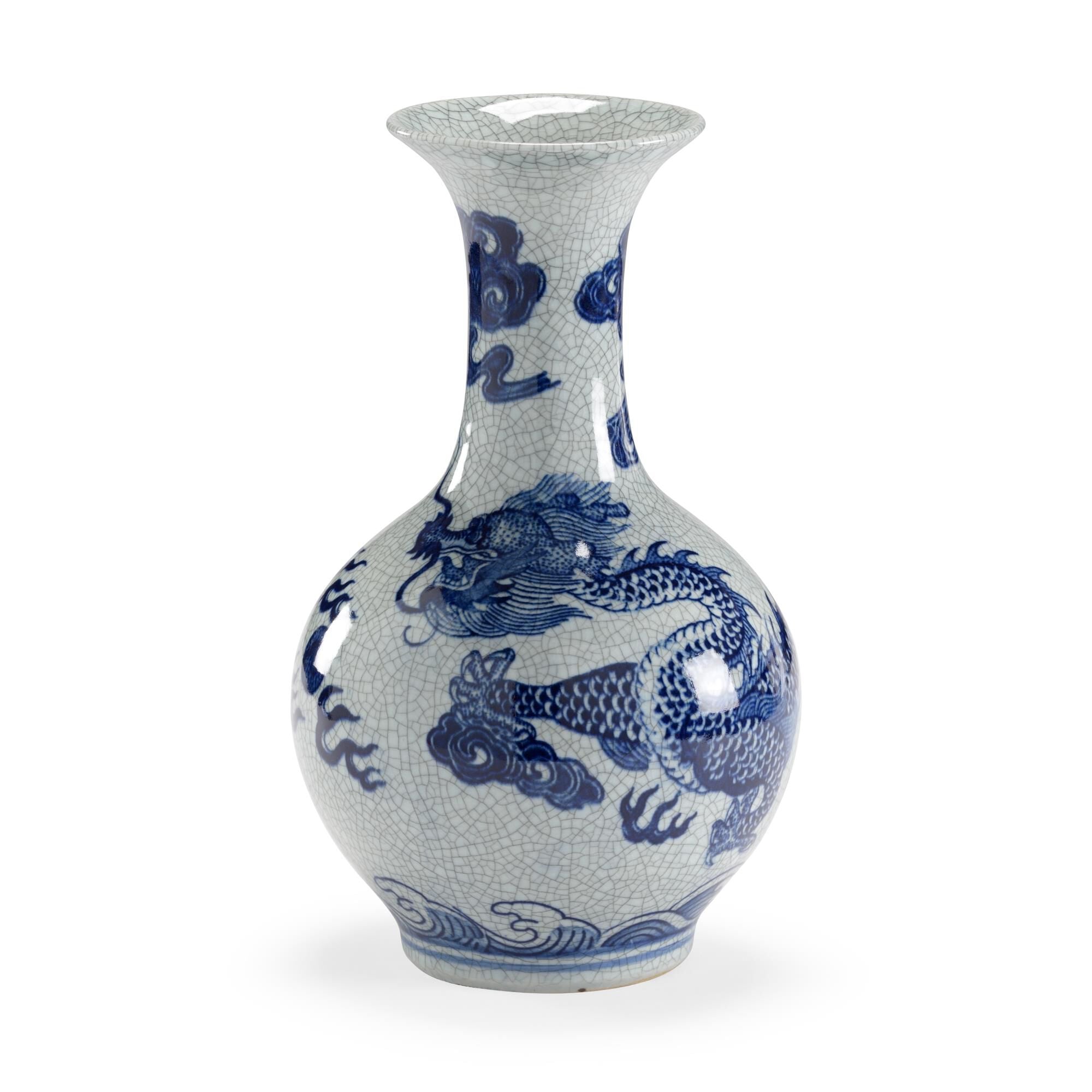 Chelsea House Dragon Crackle Vase-Urn Dragon Crackle - 382965